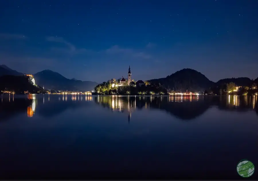 Lago Bled à Noite