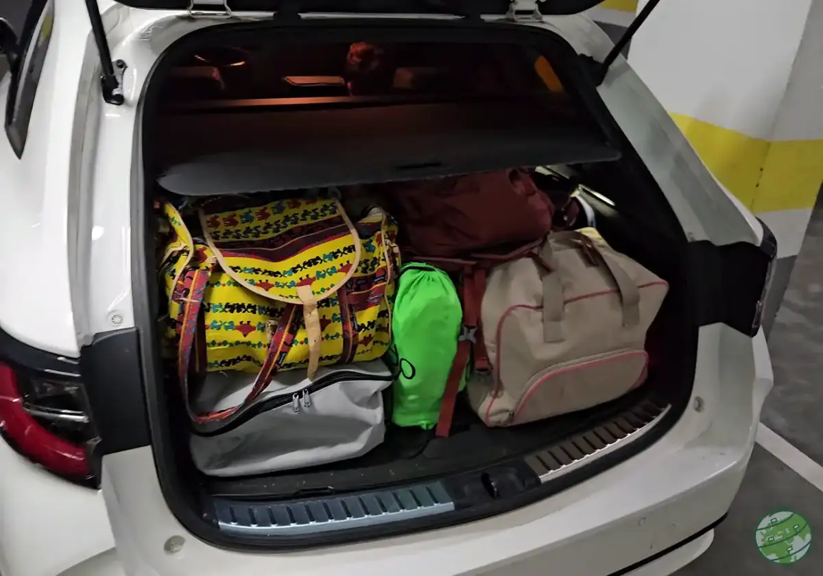 o nosso corolla com a tralha para a road trip