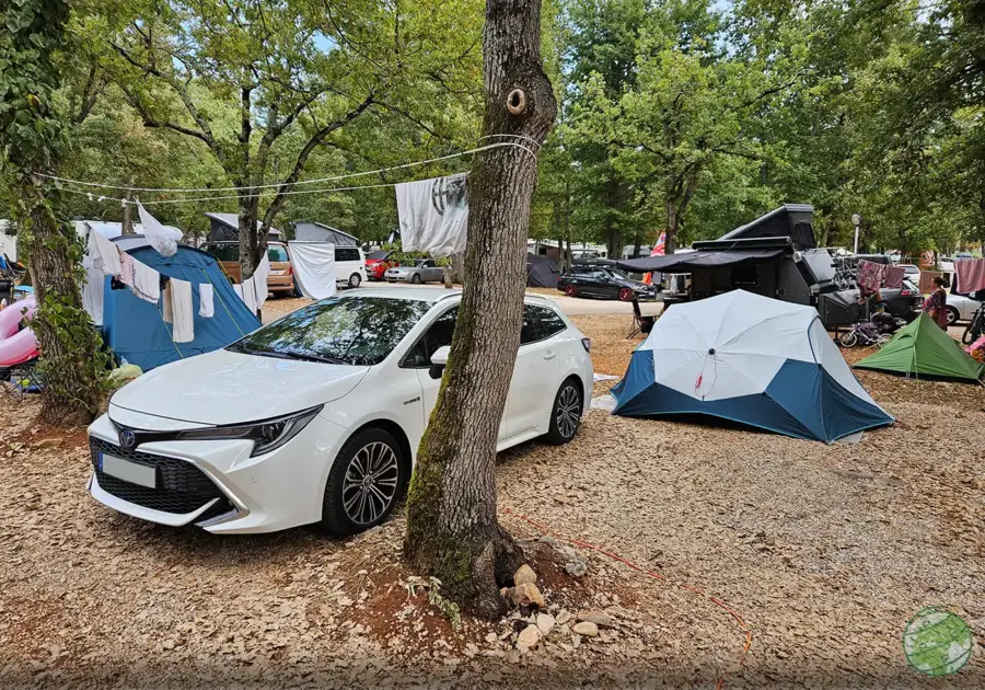 a nossa parcela no camping umag