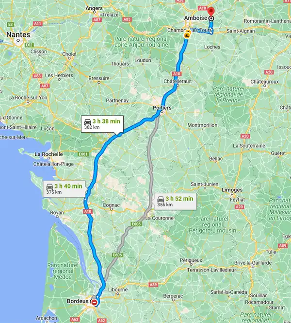 Bordeaux to Amboise