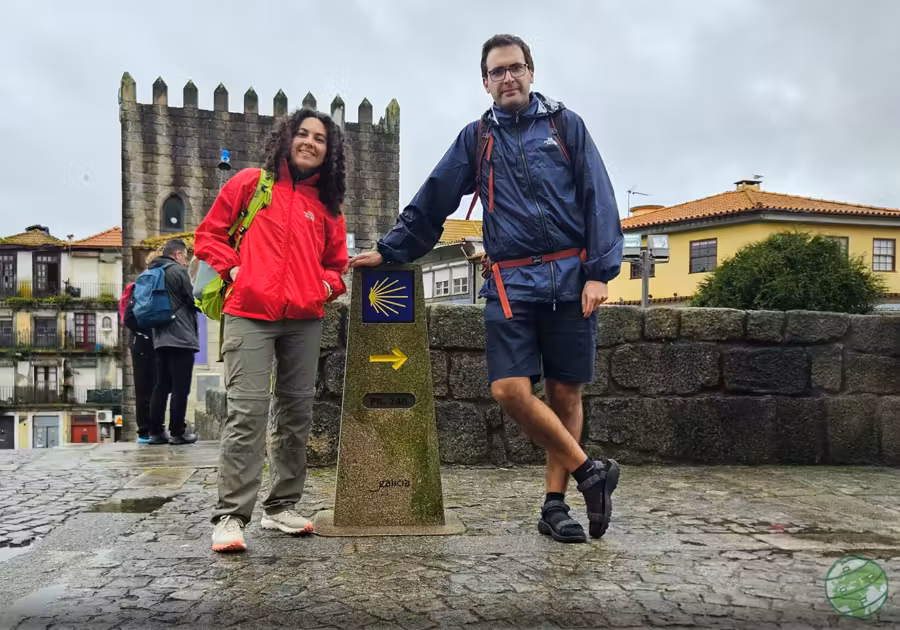 first official stone marker camino santiago central