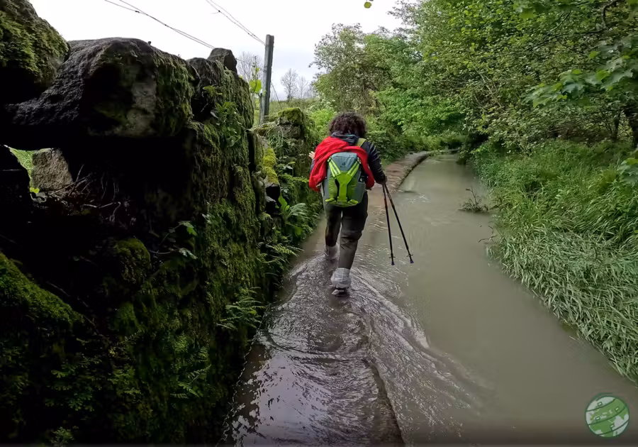 flooded section camino santiago portugues