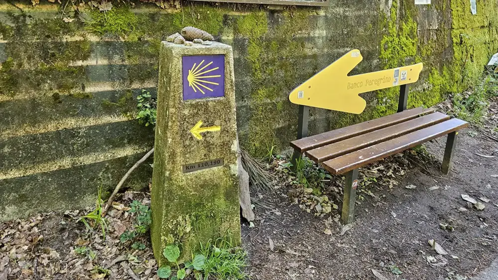 yellow arrows on camino portugues central